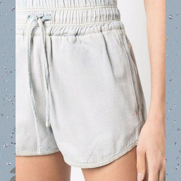 IRO High Waisted Bleached Denim Shorts - Picture 4 of 12